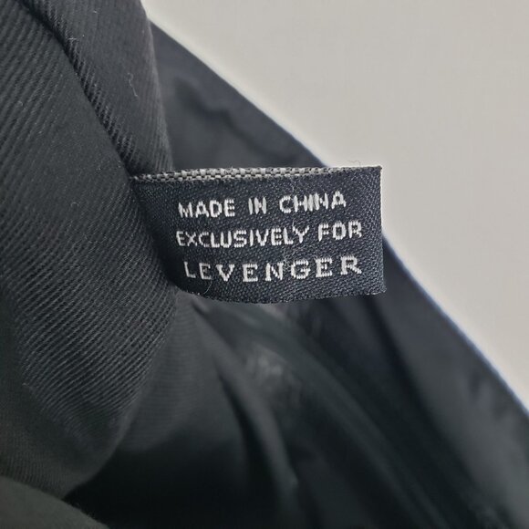 Levenger Metro Blue Canvas Leather Messenger Bag 13"x13" Shoulder Crossbody - Picture 7 of 14